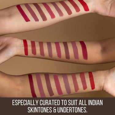 MyHues Lip Comfort Matte Liquid Lipstick Burgundy Red (Fuljhadi) - 5ml, Non-Drying Matte Finish | Transferproof Lipstick